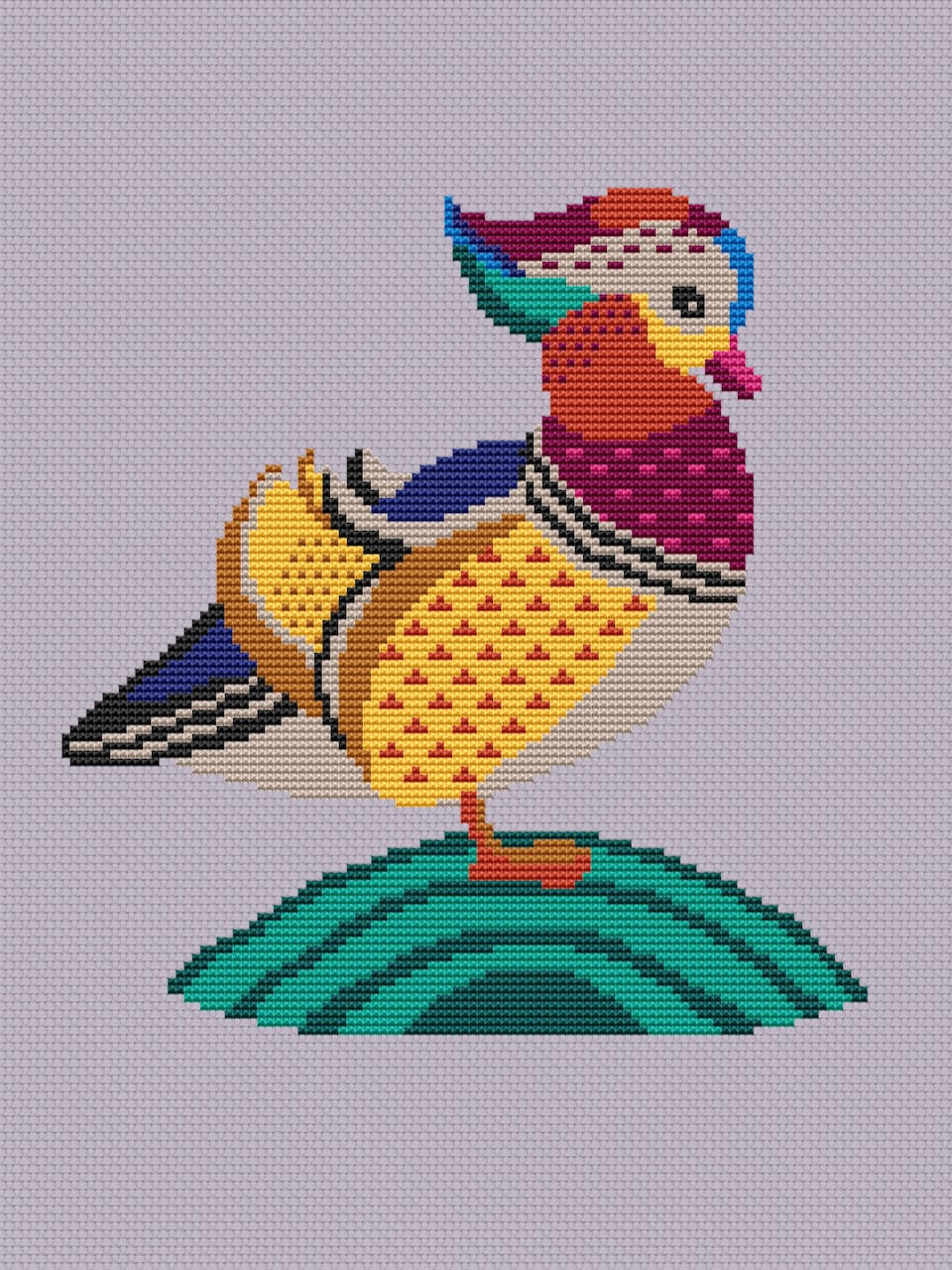 duck cross stitch pattern