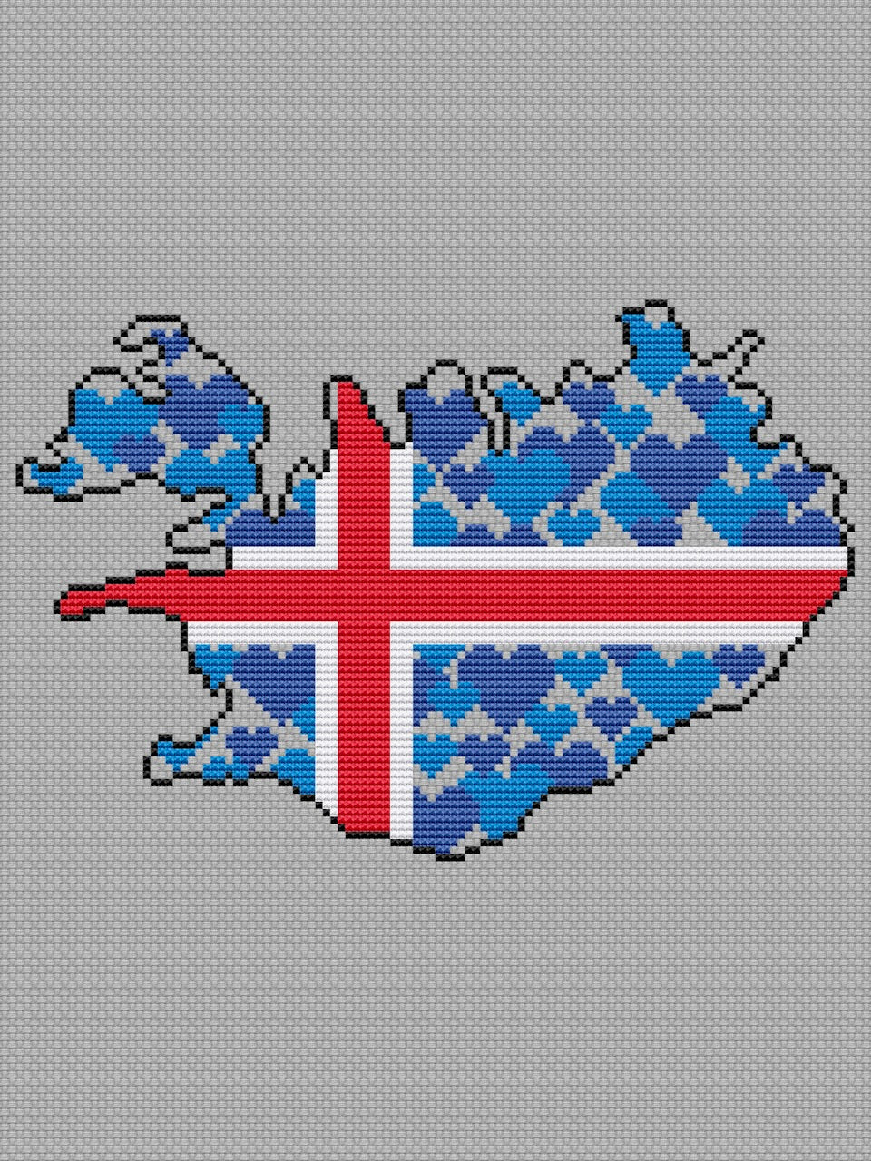 Iceland cross stitch