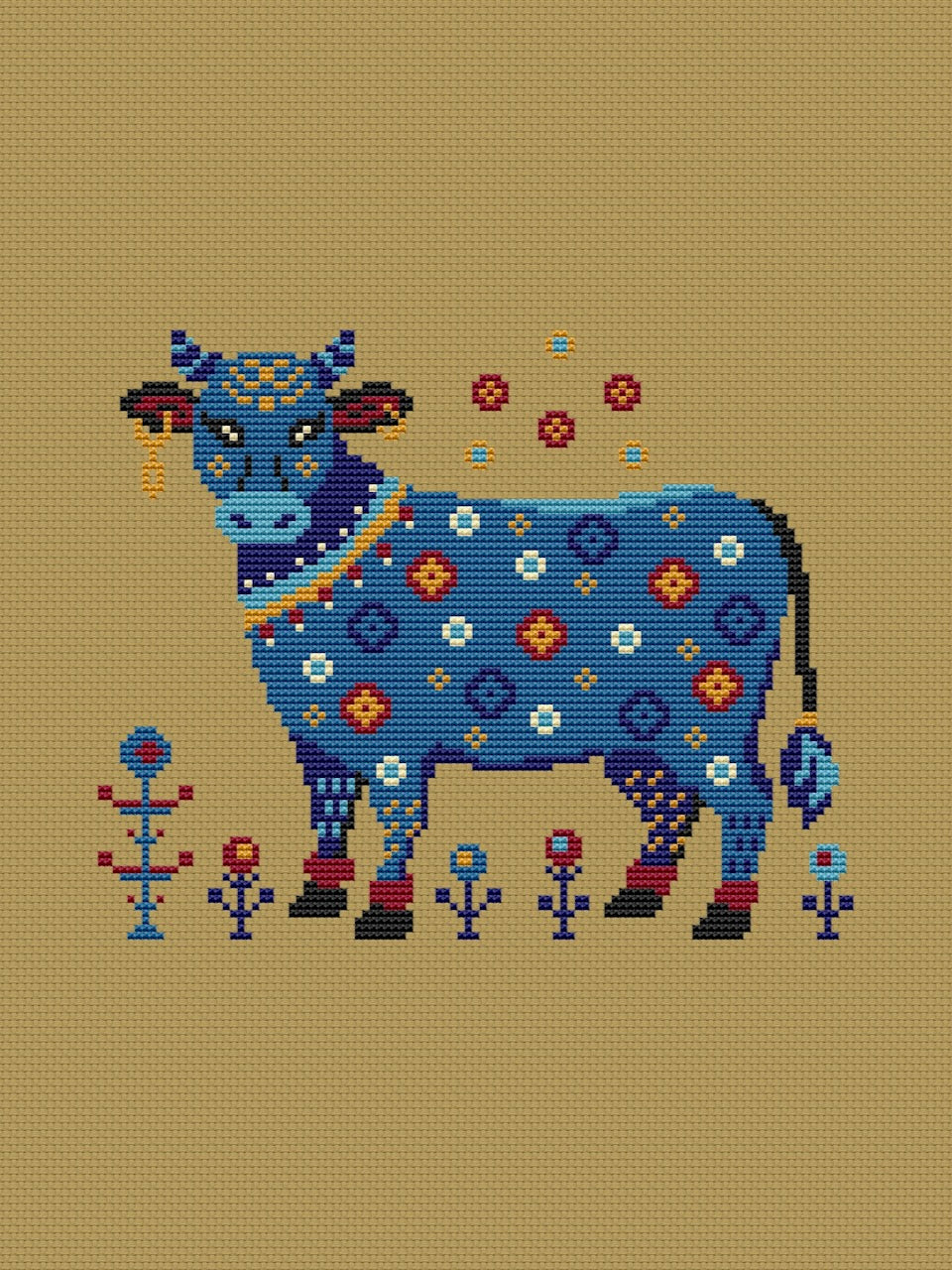 Cow - cross stitch pattern