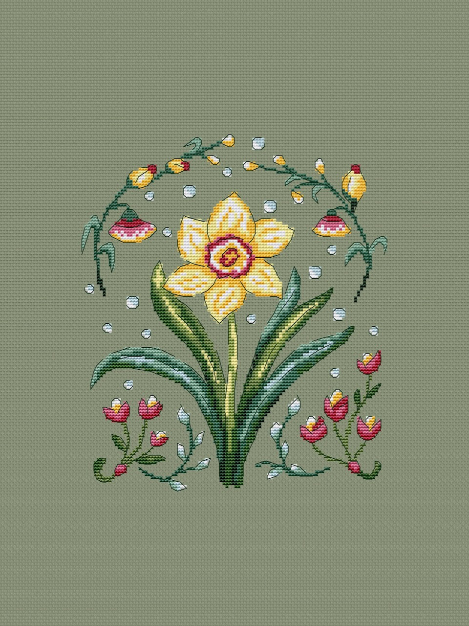 Daffodil - cross stitch pattern
