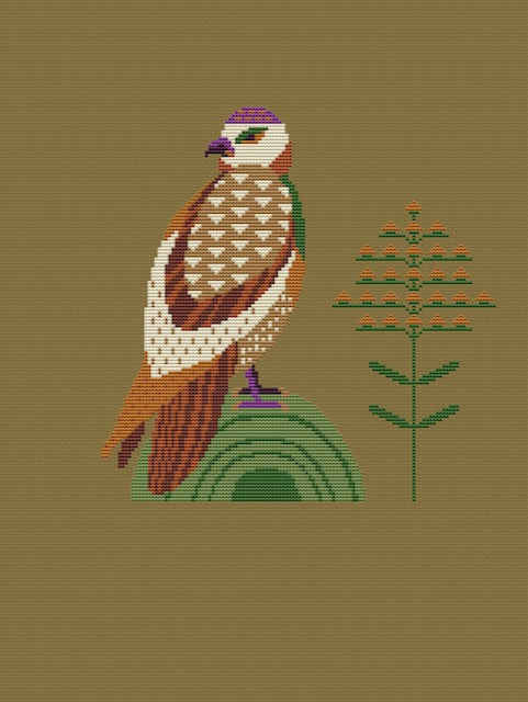 Falcon cross stitch pattern-4