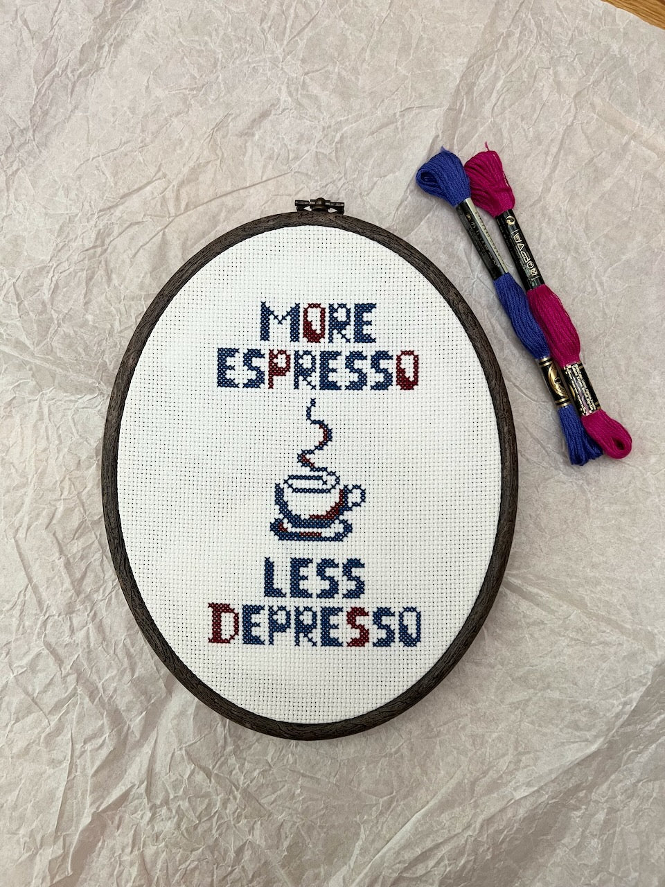 More Espresso - cross stitch pattern