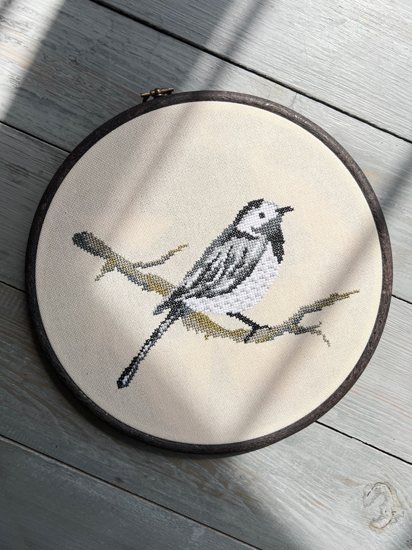 White Wagtail Cross Stitch Pattern