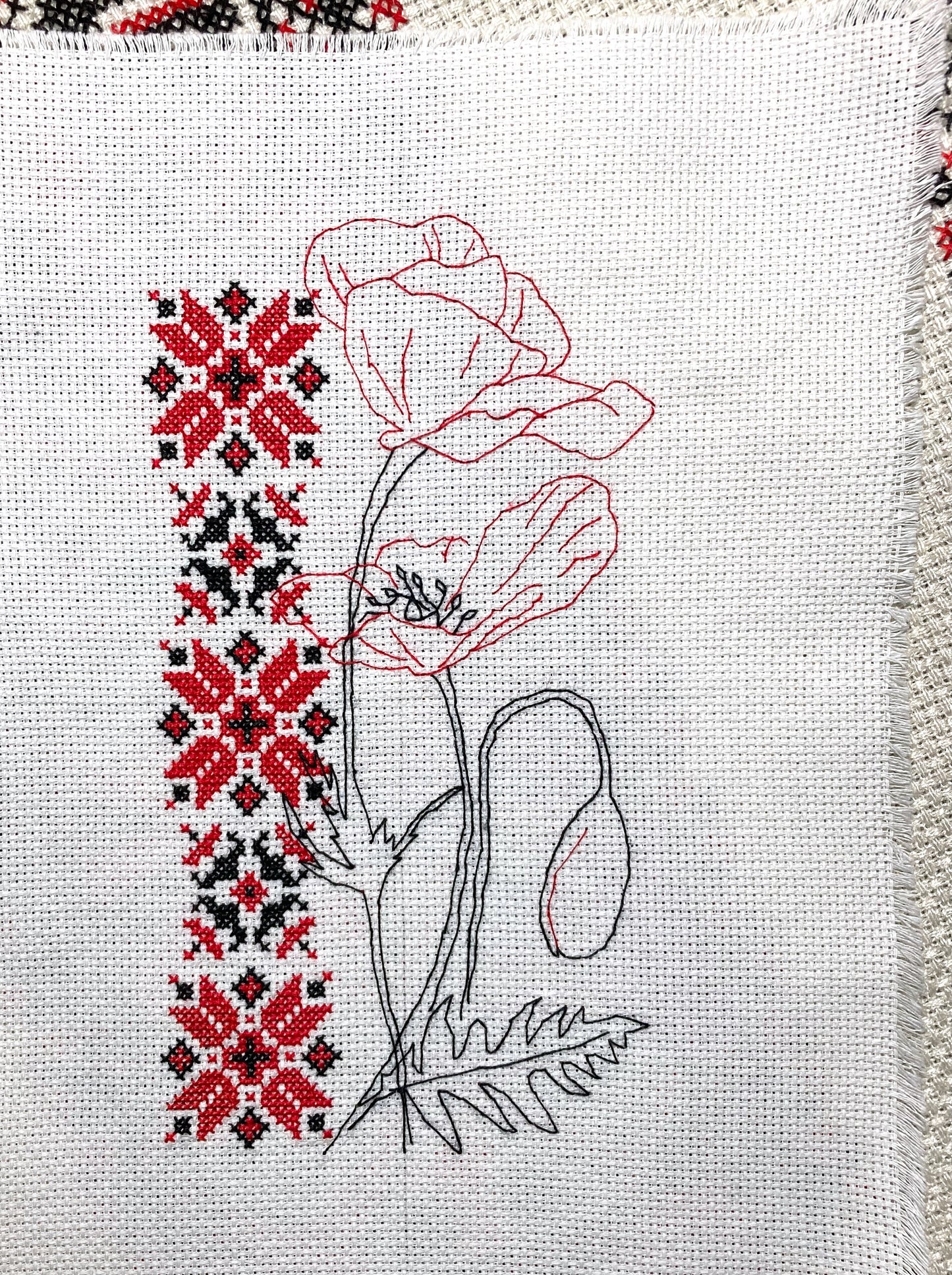 Poppies cross stitch pattern