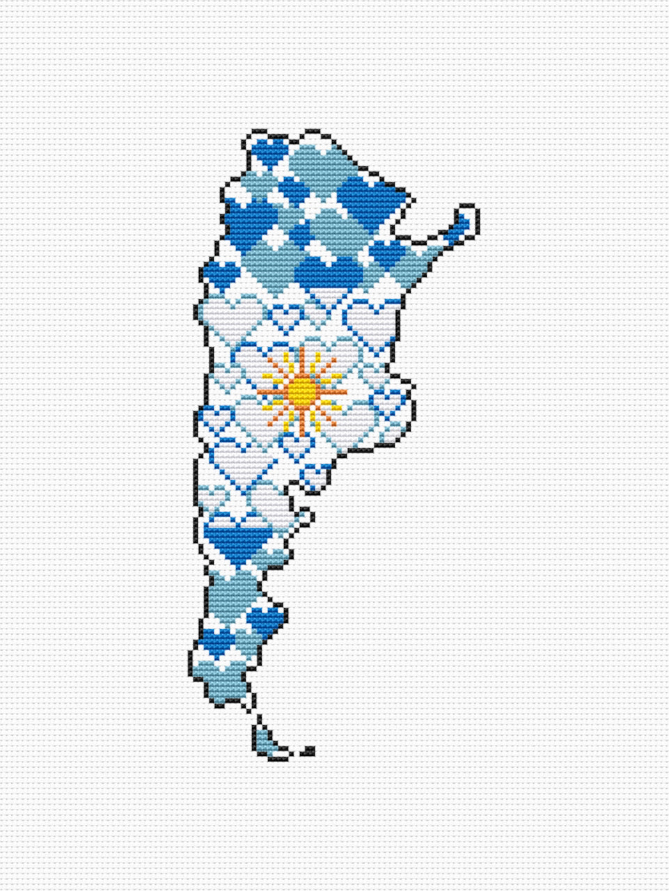 Argentina - cross stitch pattern PDF