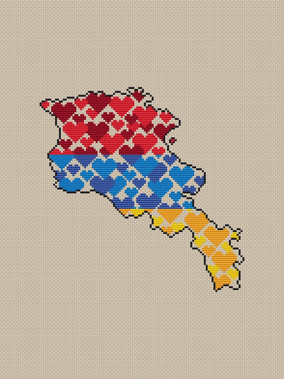 Armenia - cross stitch pattern