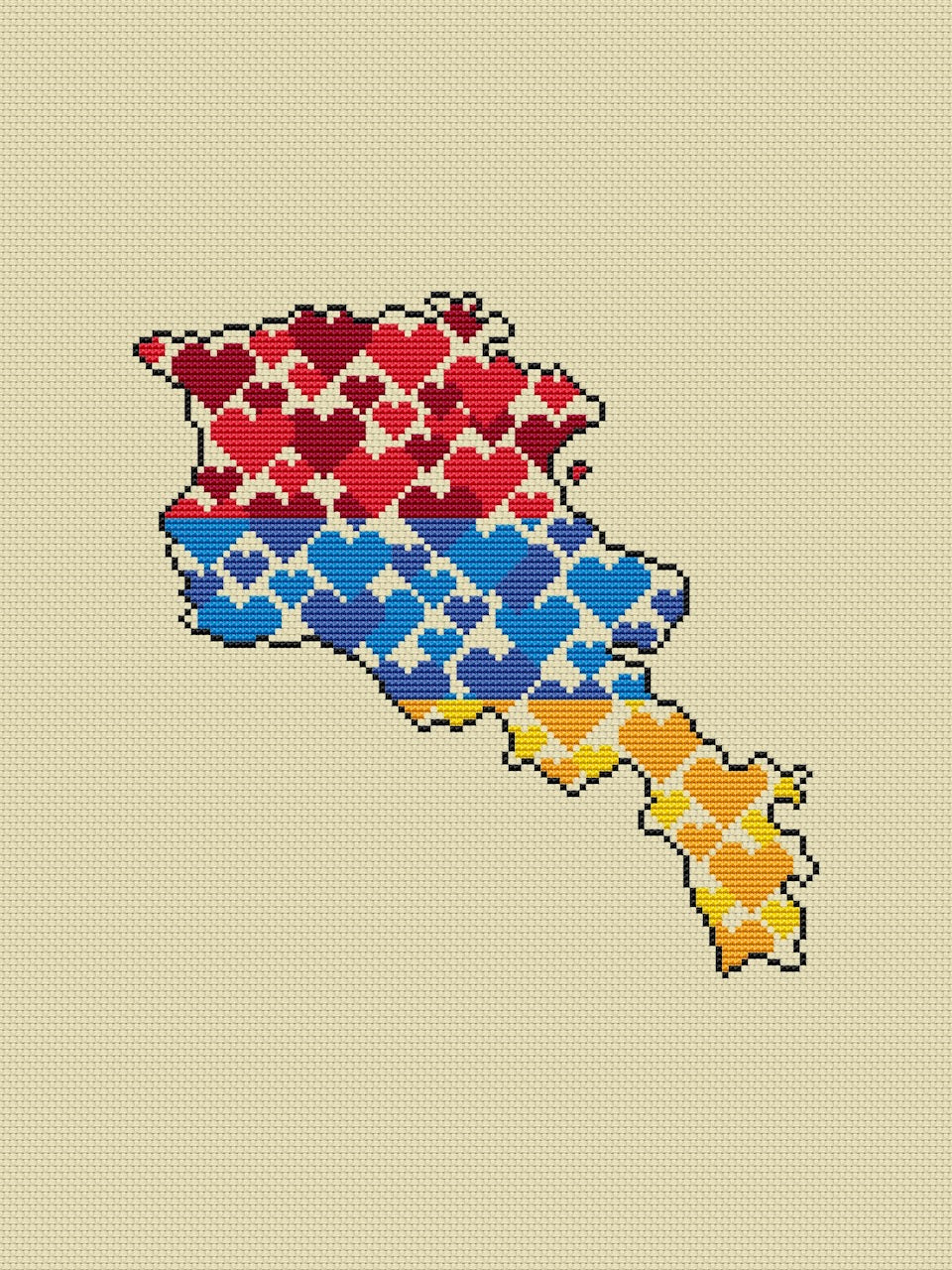 Armenia - cross stitch pattern