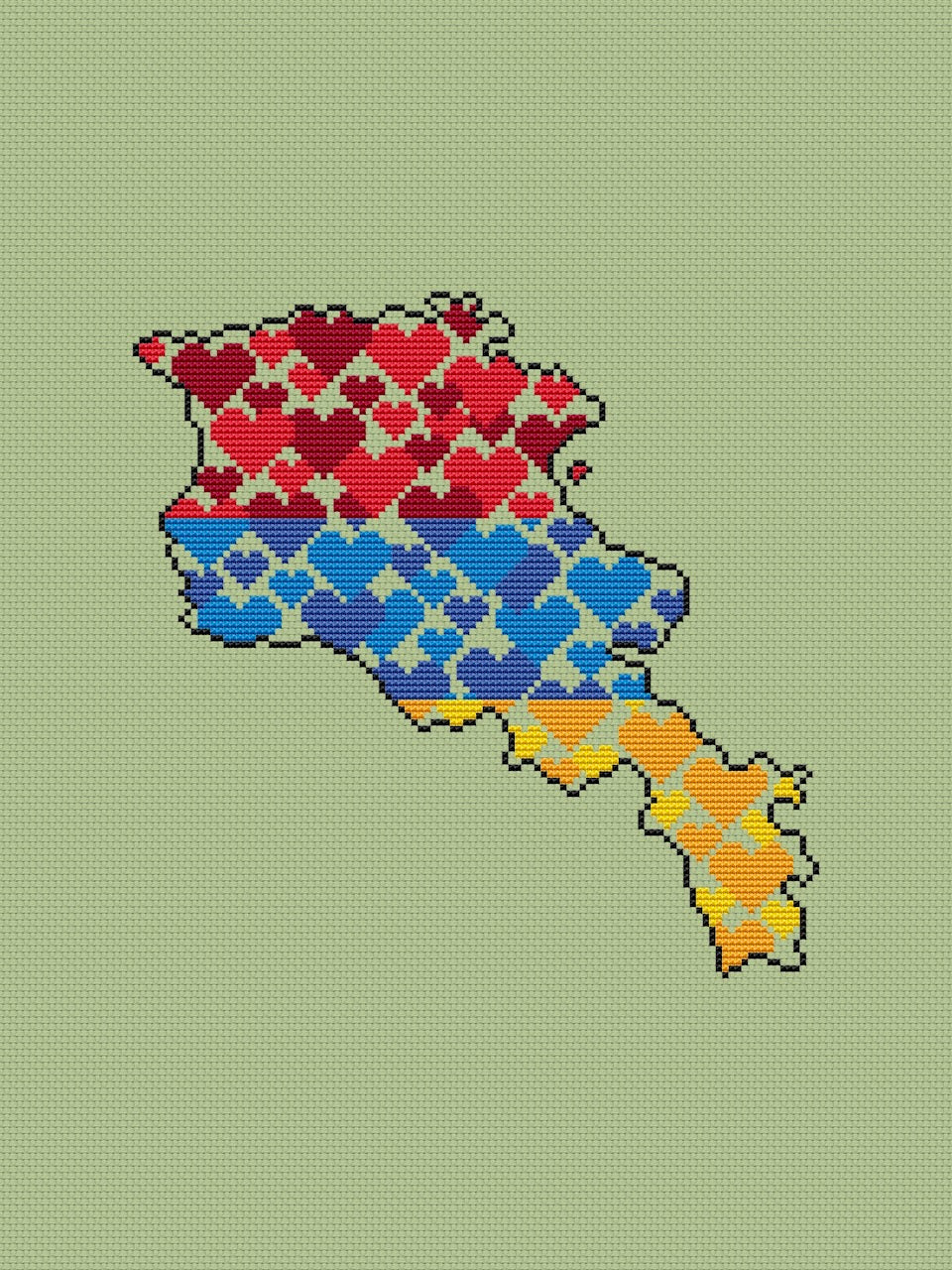 Armenia - cross stitch pattern
