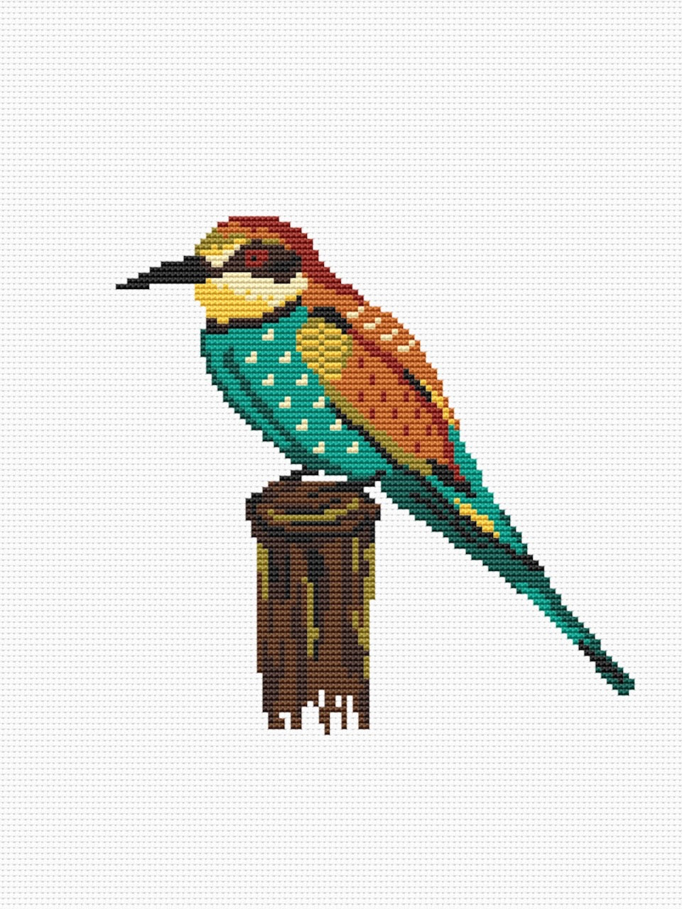 Bee Eater - cross stitch pattern