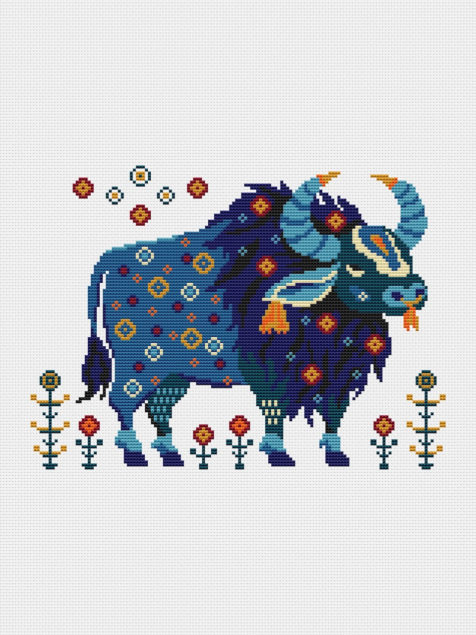 Buffalo - cross stitch pattern