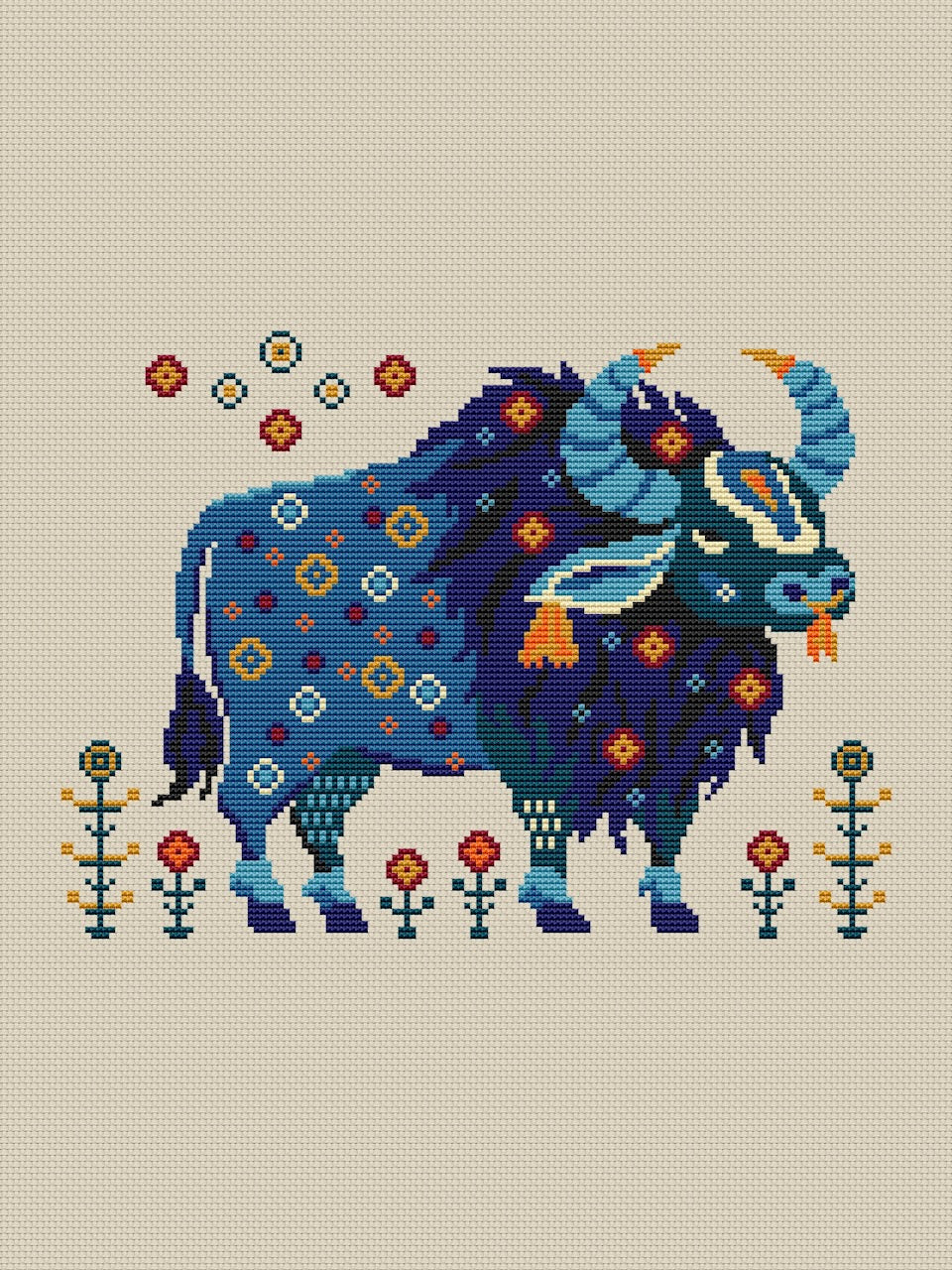 Buffalo - cross stitch pattern