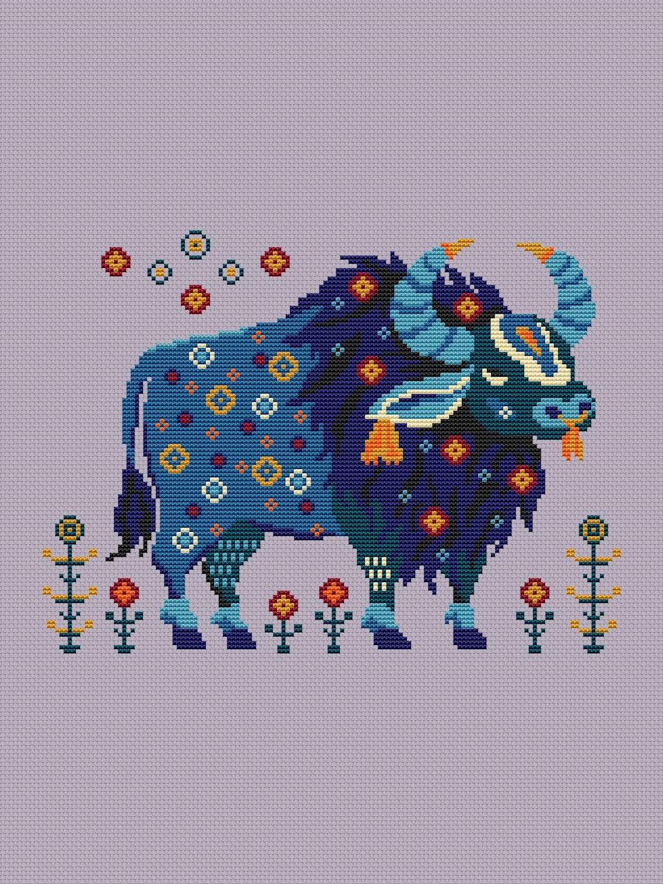 Buffalo - cross stitch pattern