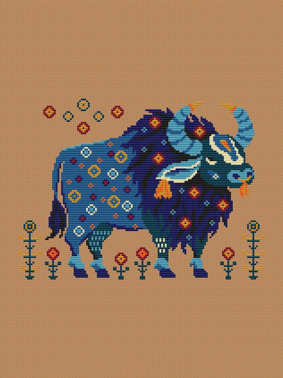 Buffalo - cross stitch pattern