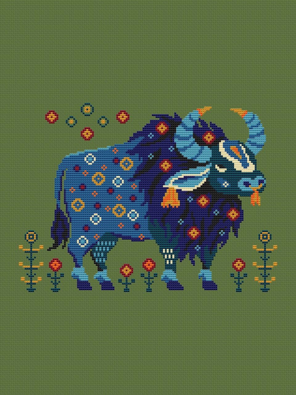 Buffalo - cross stitch pattern