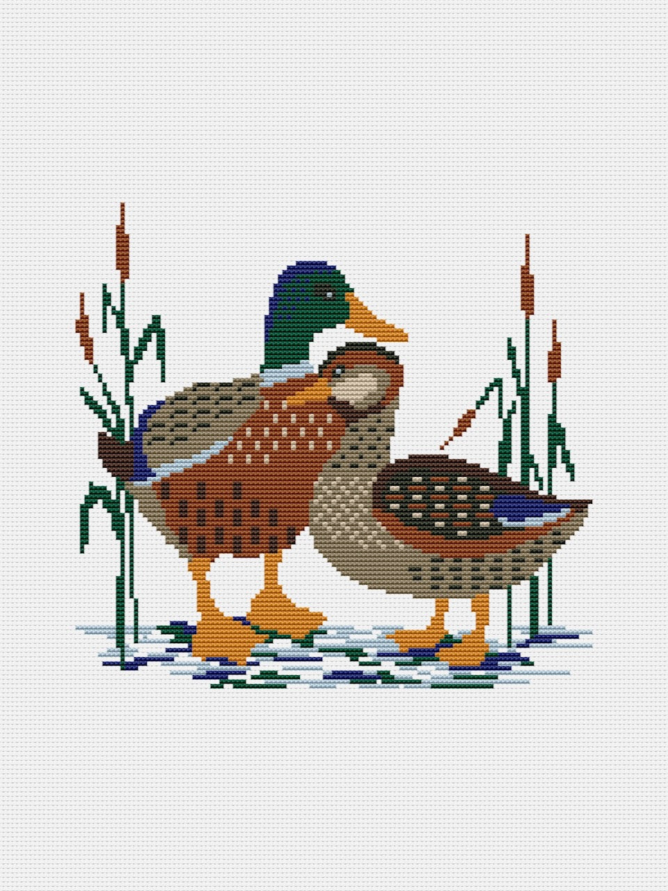 Ducks - cross stitch pattern