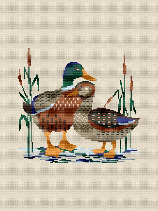 Ducks - cross stitch pattern
