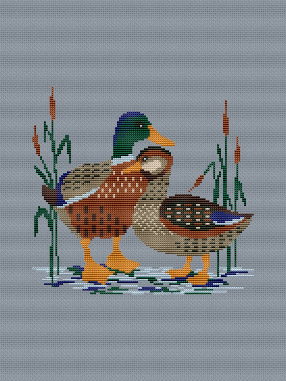 Ducks - cross stitch pattern