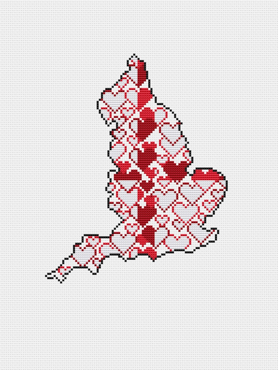 England Pattern Draw England - free cross stitch pattern – Kate Stitch Land