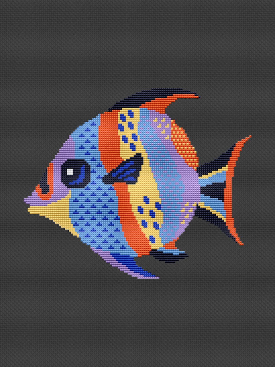 cute fish cross stitch pattern