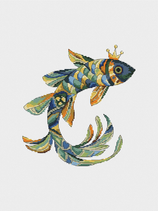 gold fish cross stitch
