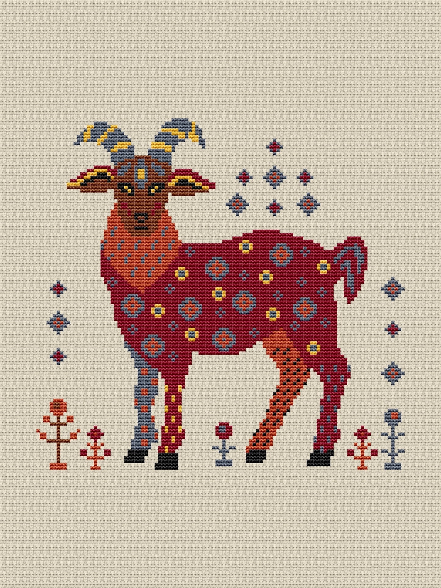 Goat - cross stitch pattern
