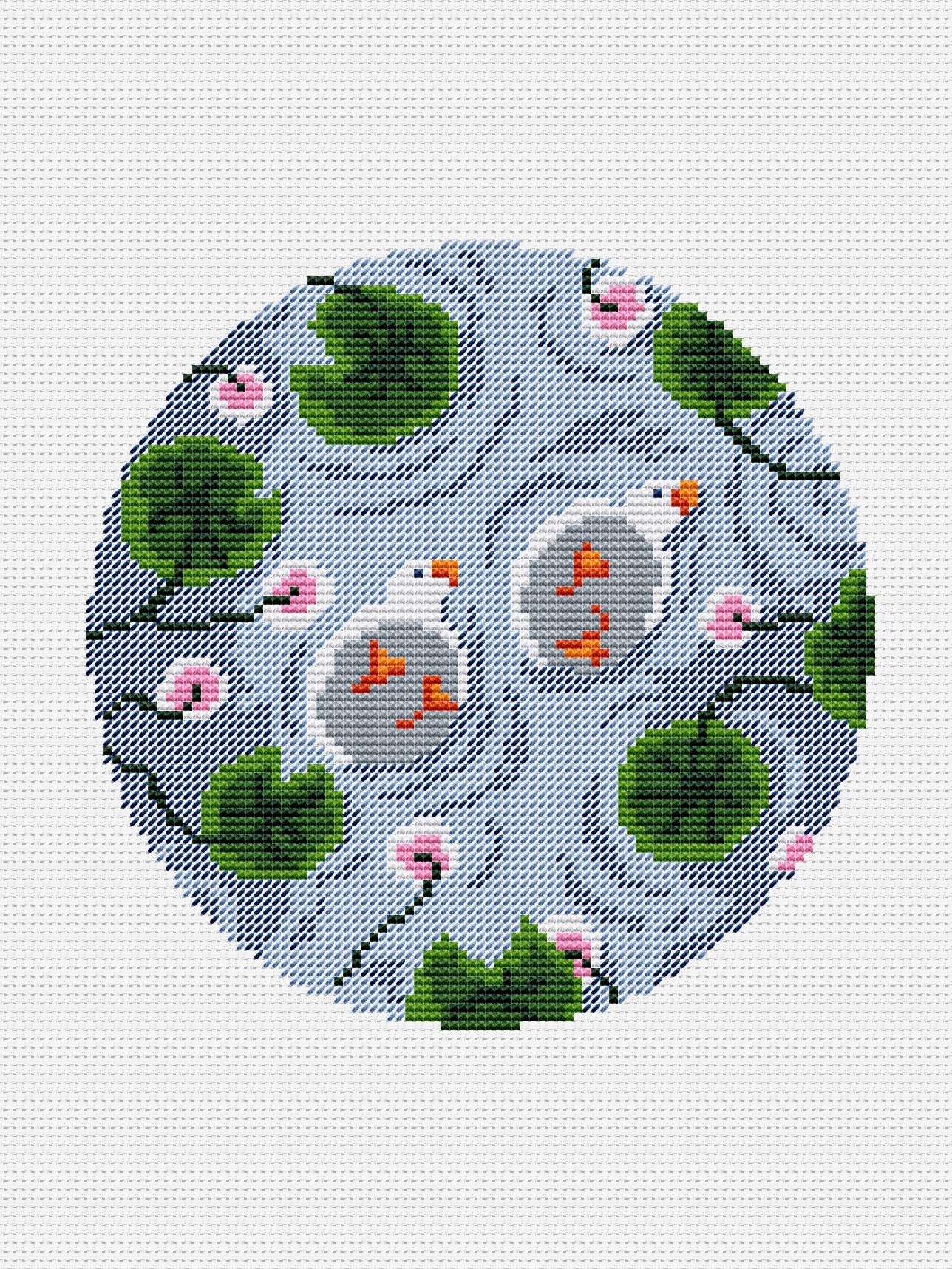Small lake - cross stitch pattern PDF