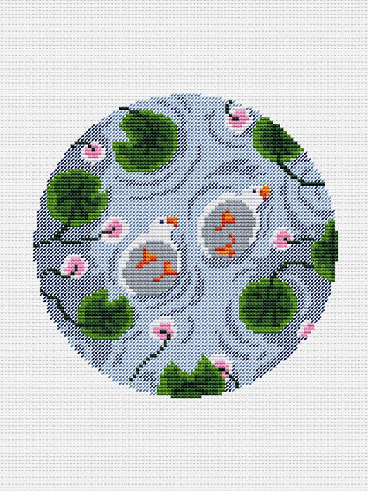Small lake - cross stitch pattern PDF