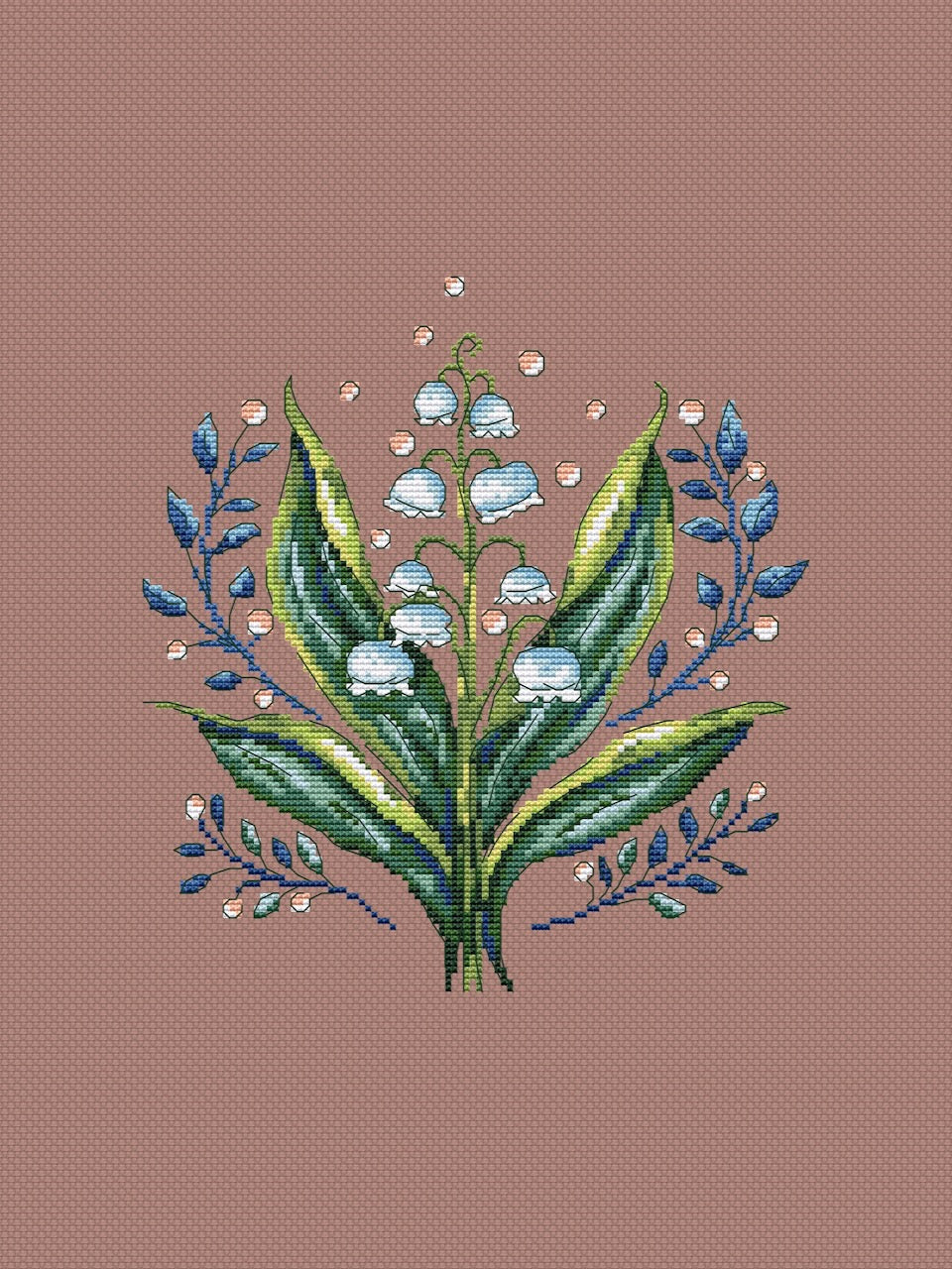 Lily of the valley - cross stitch pattern