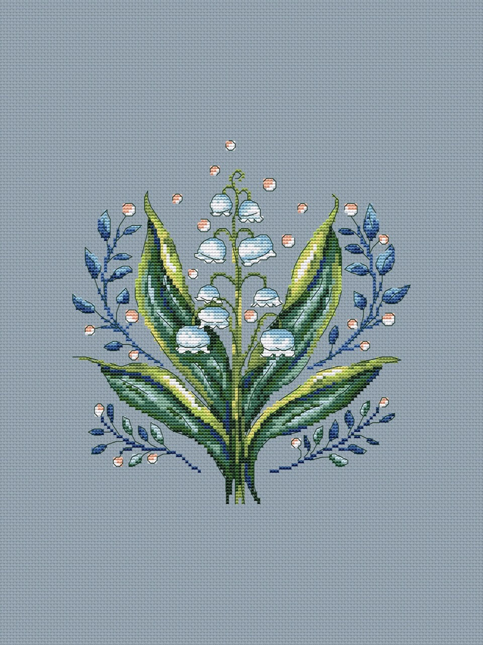 Lily of the valley - cross stitch pattern