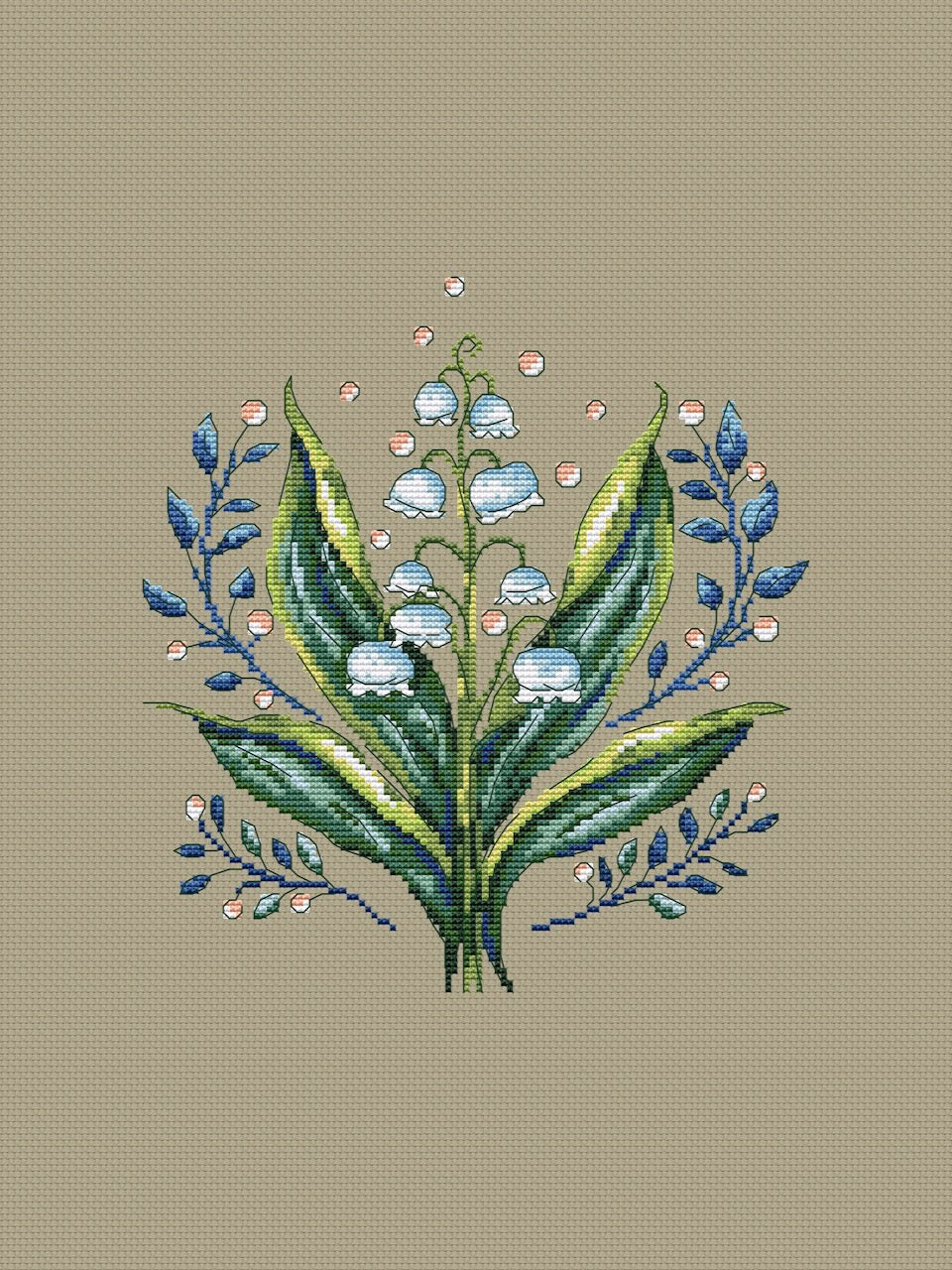 Lily of the valley - cross stitch pattern