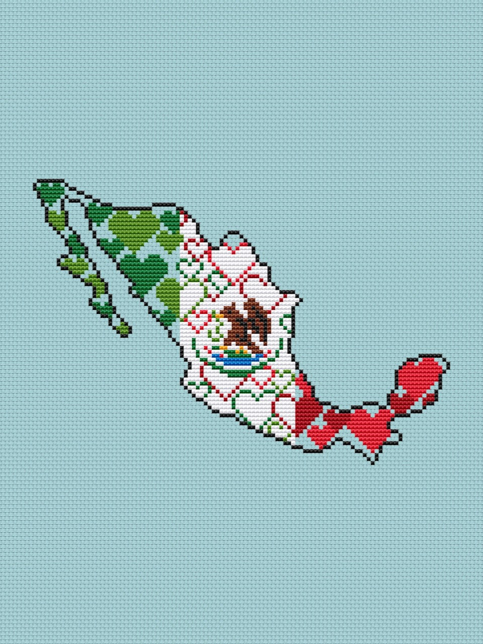 Mexico - cross stitch pattern