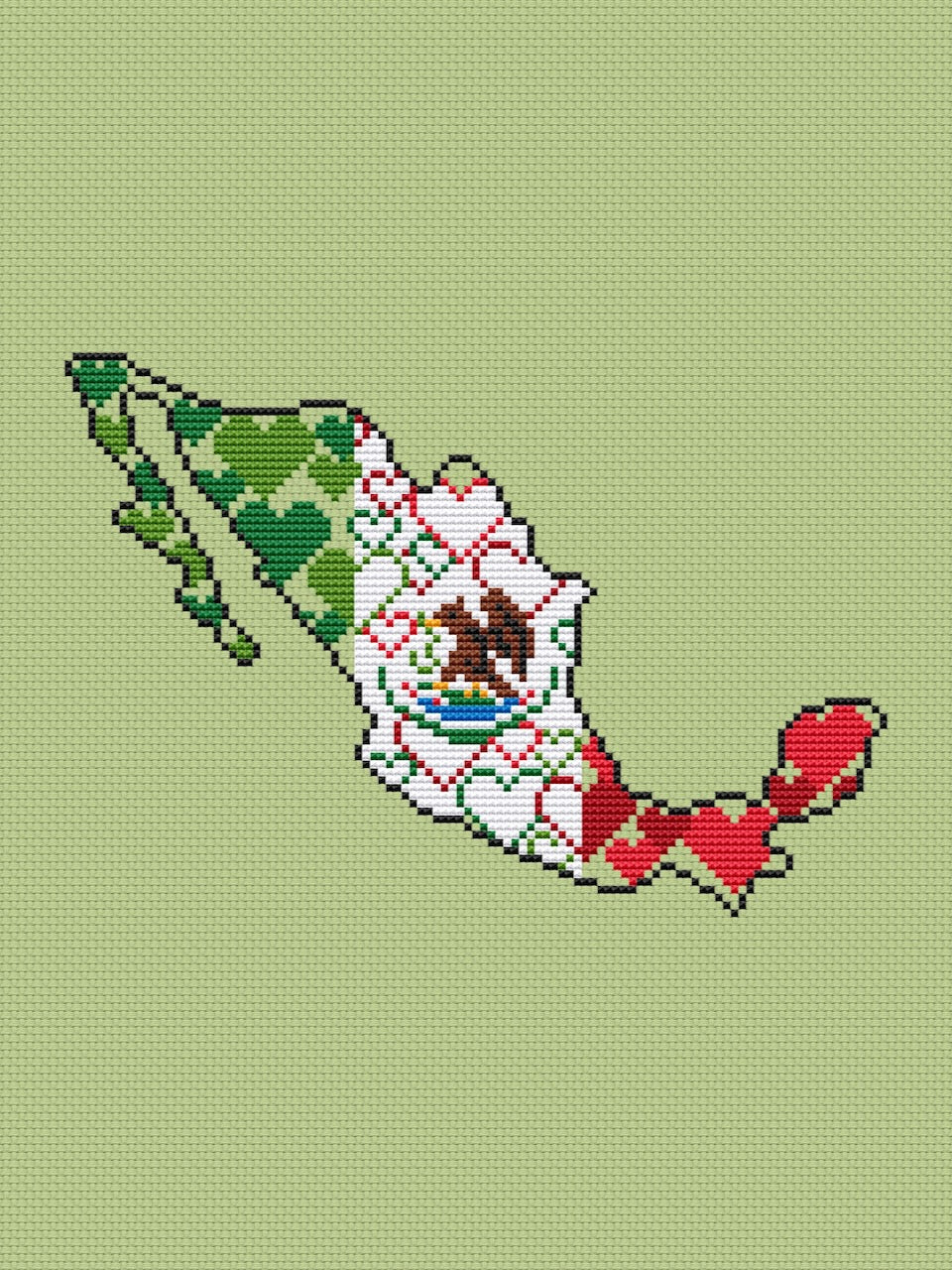 Mexico - cross stitch pattern