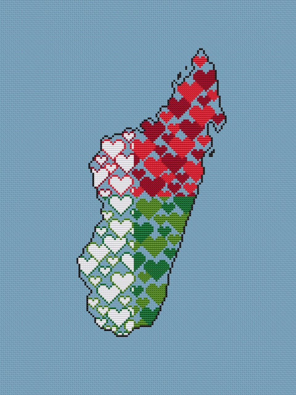 Madagascar - cross stitch pattern