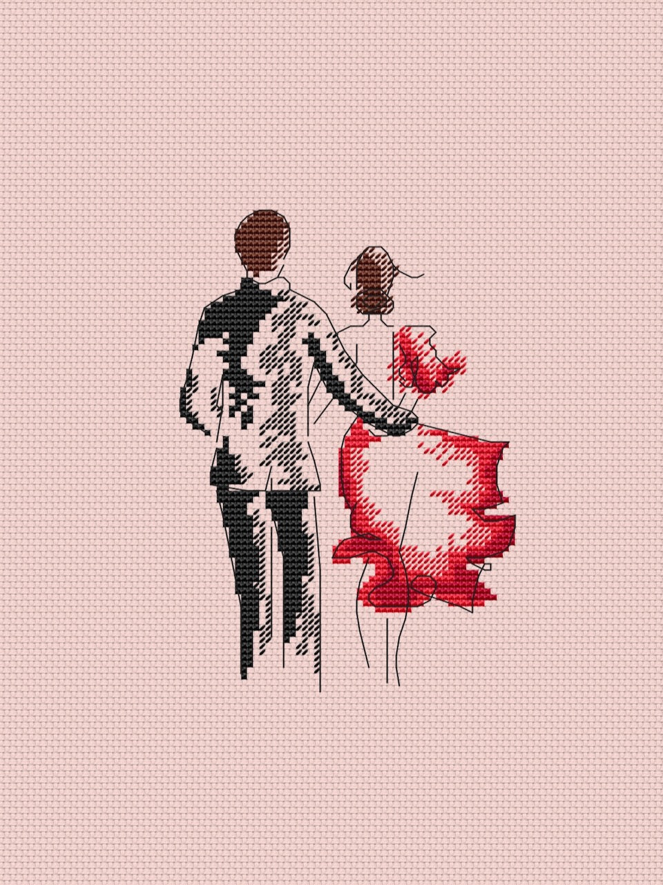 Romantic date - cross stitch pattern