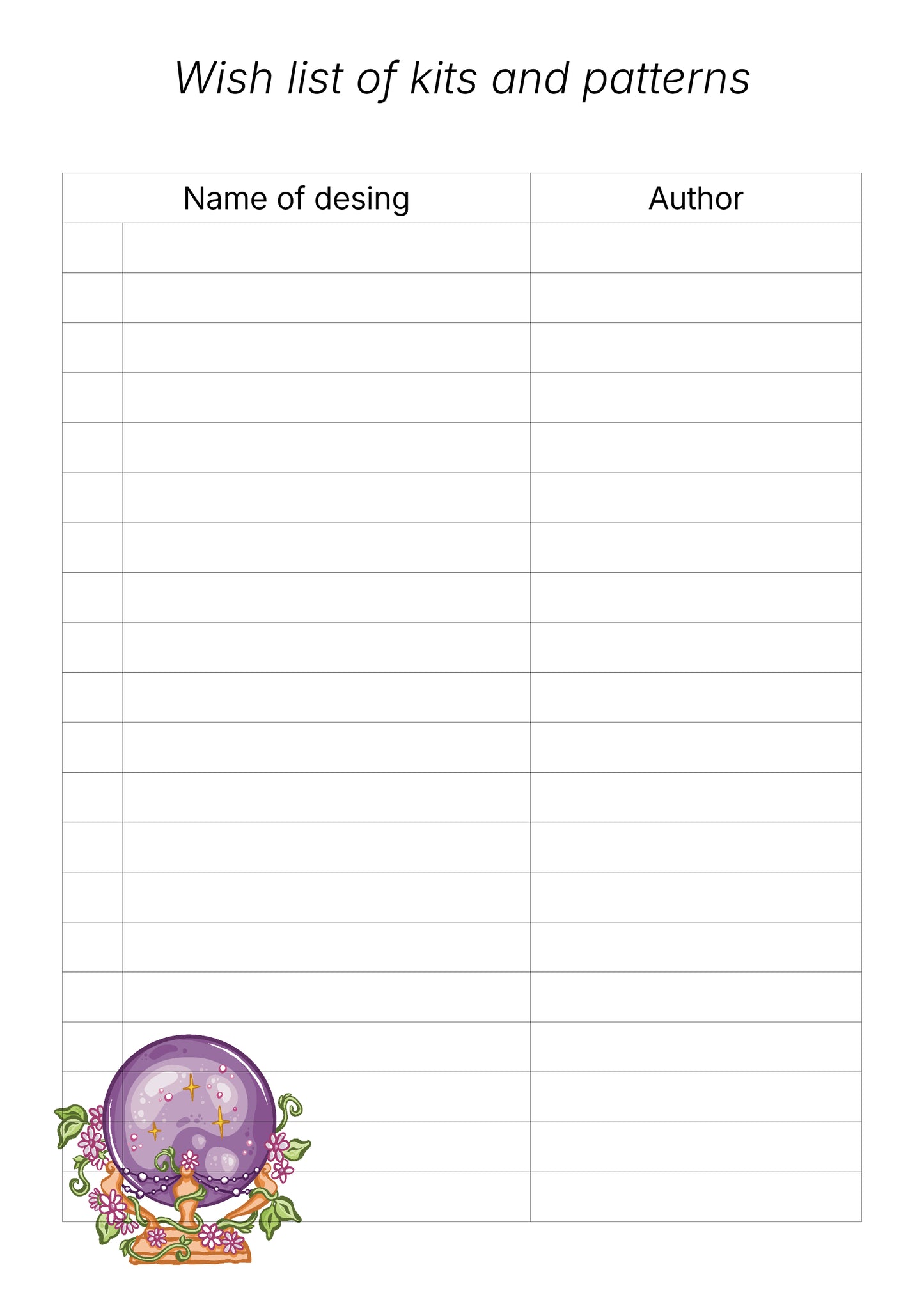 Embroiderer's Planner PDF - Cross Stitch Journal PDF Autumn