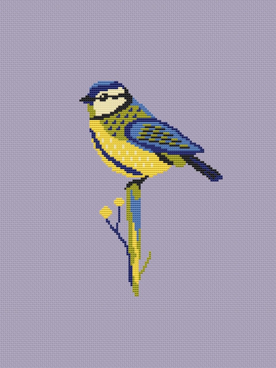 tit small cross stitch pattern