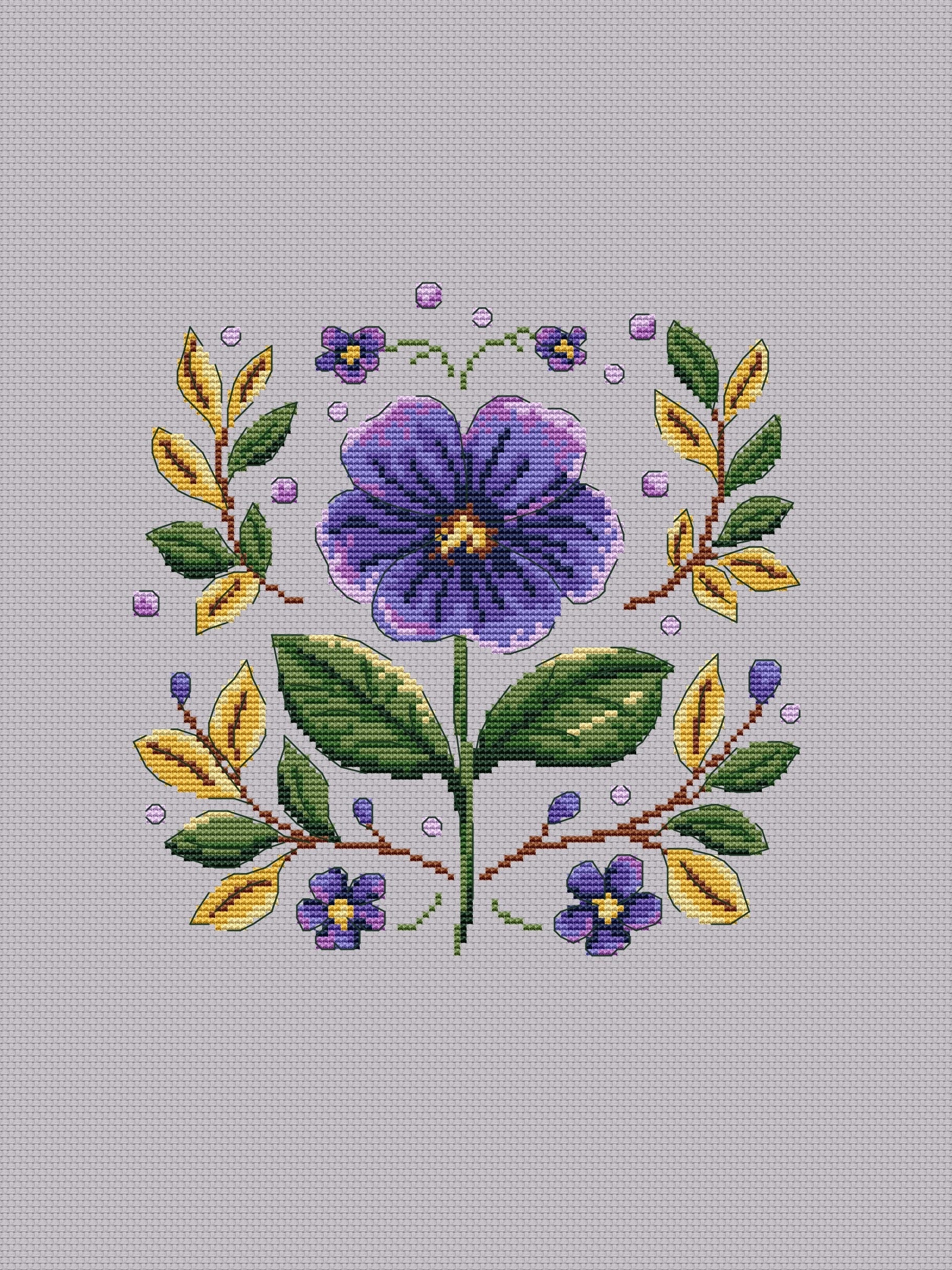 violet easy embroidery