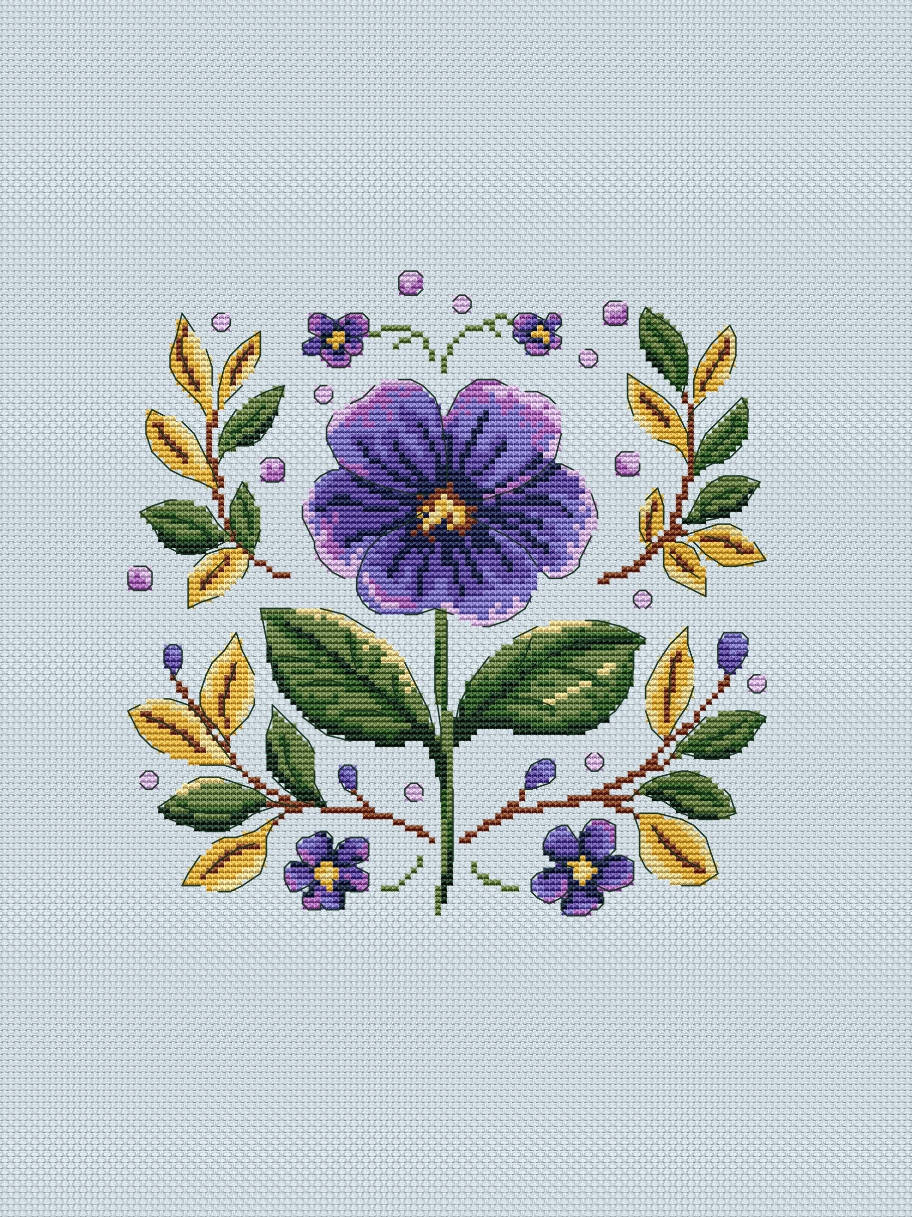 garden flower cross stitch