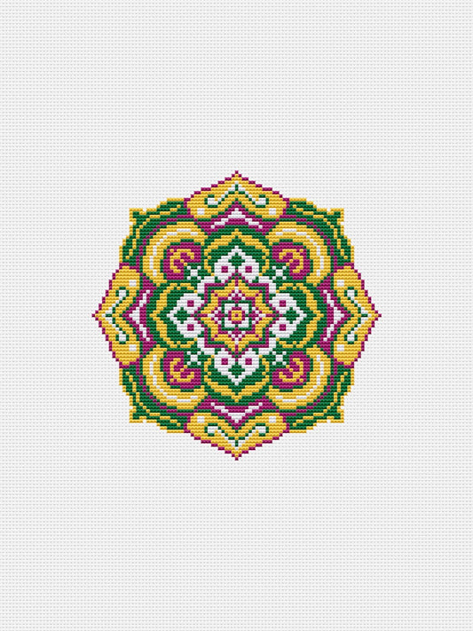 Mandala cross stitch pattern