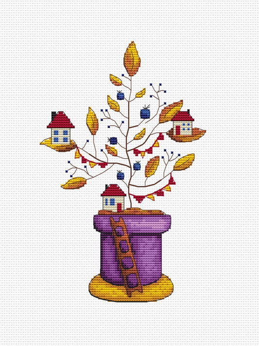 lucky tree cross stitch pattern