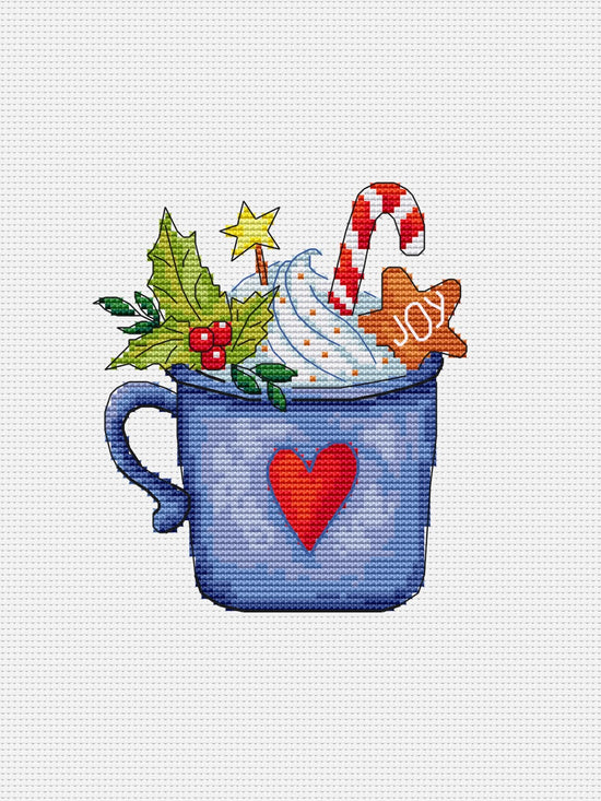 Christmas Cup - cross stitch pattern – Kate Stitch Land