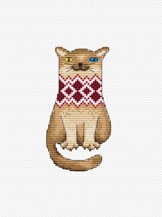 cat cross stitch pattern 