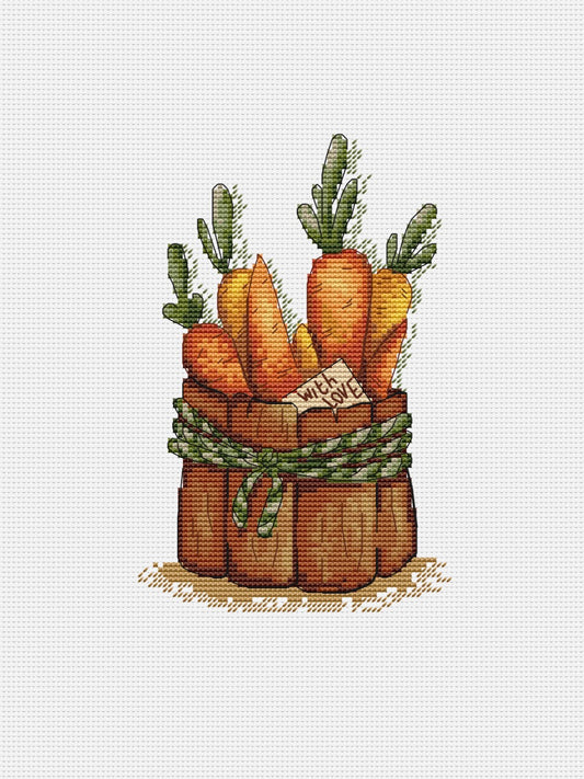 sweet carrot cross stitch pattern