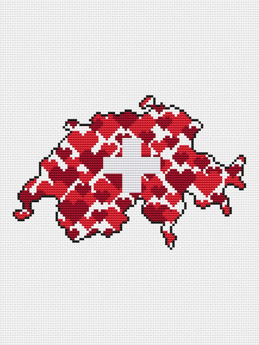 Switzerland cross stitch pattern