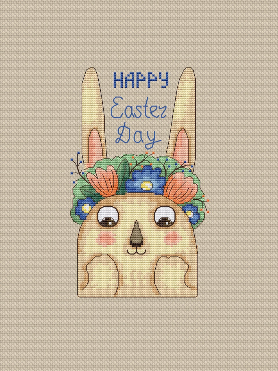 Easter Bunny cross stitch pattern-2