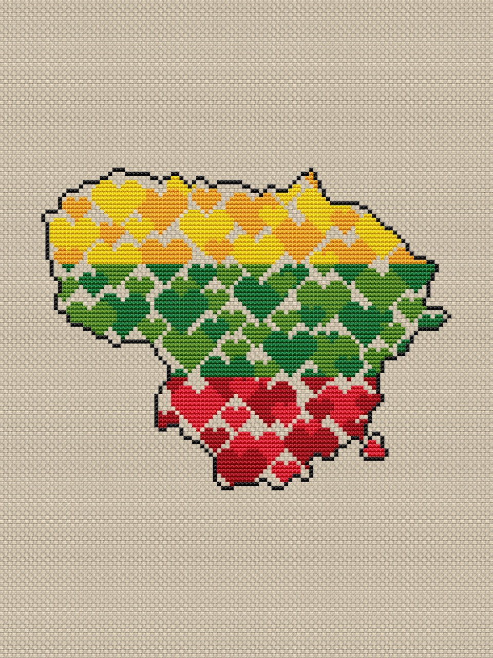 Lithuanian flag embroidery