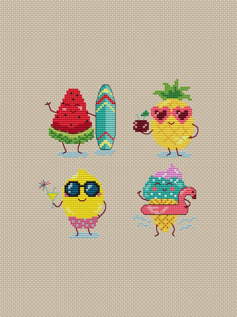 fun summer fruit stitch pattern-2