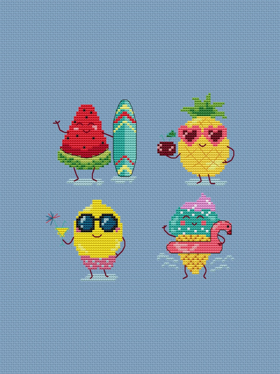 fun fruit stitch pattern