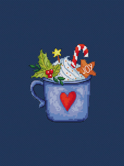 Christmas Cup - cross stitch pattern – Kate Stitch Land