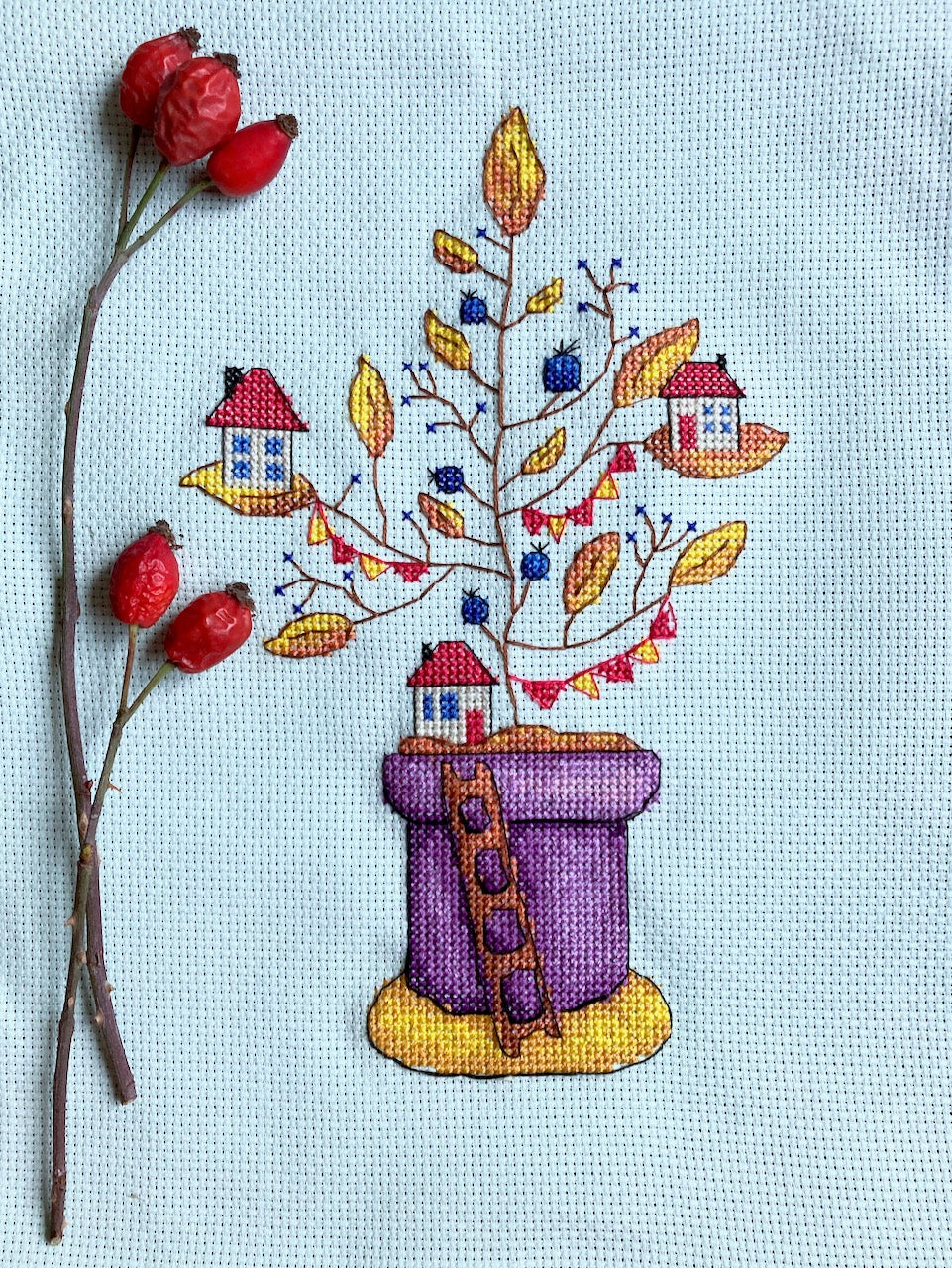 tree of good luck cross stitch